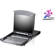 ATEN Rack konzola KL1508AIN-AXA-XG, 19", 1U, VGA, crna
